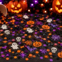 Halloween konfettik és asztali szóródíszek