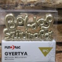 boldog szülinapot arany tortagyertya – vastagított feliratos gyertya | partyballon