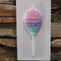 boldog szülinapot színes lufi tortagyertya – csillagos | partyballon