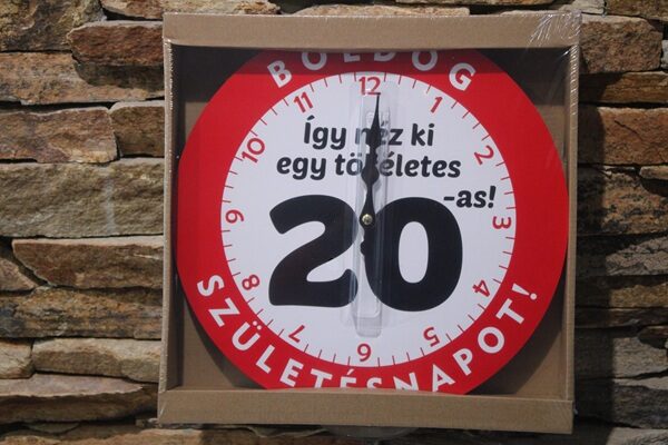 20.szülinapi falióra – vicces születésnapi ajándék | partyballon