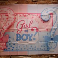 girl or boy babaváró party háttér – 100 × 150 cm | partyballon