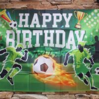 happy birthday focis party háttér – 100 × 150 cm | partyballon