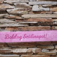„Boldog Szülinapot!” pink csillámos vállszalag | PartyBallon