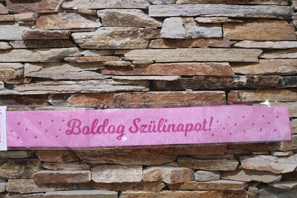 „Boldog Szülinapot!” pink csillámos vállszalag | PartyBallon
